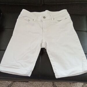 White Levi's Denim Shorts